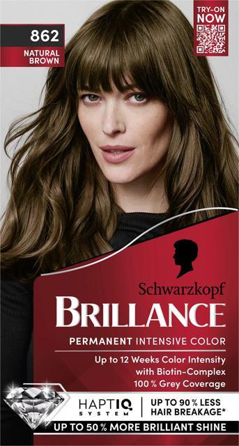 Schwarzkopf Brillance Permanent Intensive Color 862 Natural Brown product image