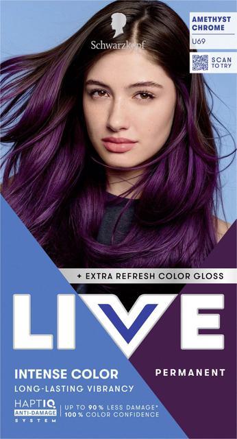 Schwarzkopf LIVE Intense Color U69 Amethyst Chrome product image
