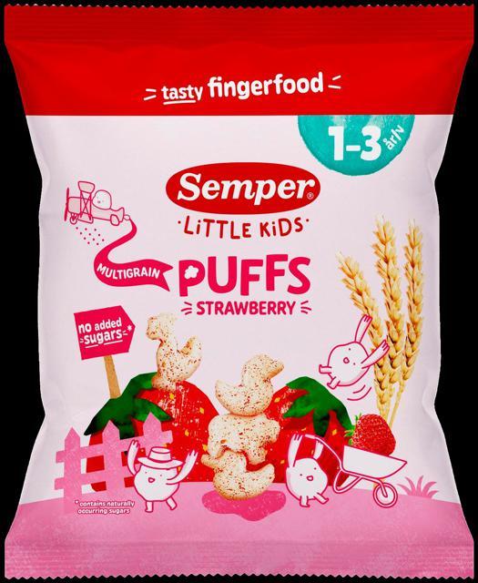 Semper Multigryn Puffs Jordgubb 1-3 år 18 g product image