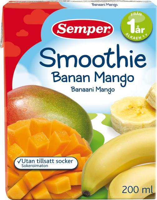 Semper Smoothie Banan Mango 1 år 200 ml product image