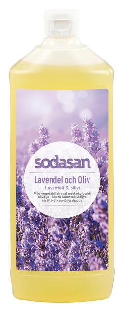 Sodasan Lavendel & Oliv Flytande Tvål 1 liter product image