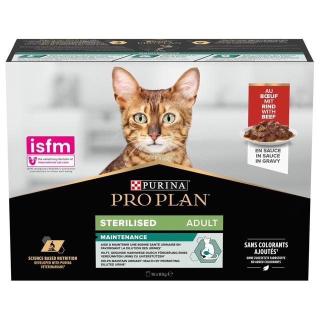 Sterilised Våtmat med Biff för Katt - 10 x 85 g product image