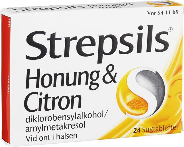Strepsils Honung & Citron, sugtablett, 24 st product image
