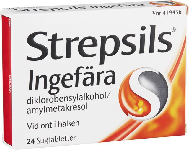 Strepsils Ingefära, sugtablett, 24 st product image
