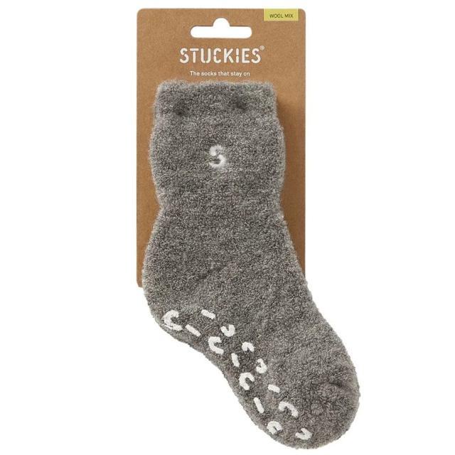 STUCKIES Teddy Strumpor i Ullmix (Anti-slip) Ash 1-pack Small 0-2 år product image