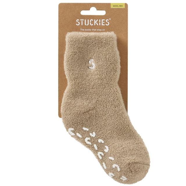 STUCKIES Teddy Strumpor i Ullmix Pebble LARGE / 3–4 y Anti-Slip 1-pack product image
