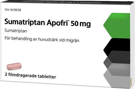 Sumatriptan Apofri, filmdragerad tablett 50 mg, 2 st product image