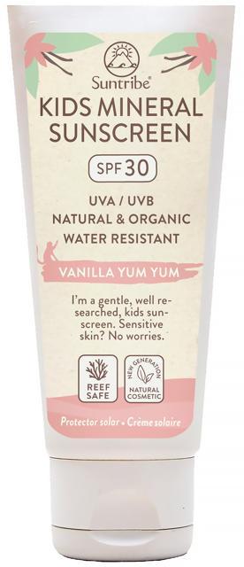 Suntribe All Natural Mineral KIDS Vanilla Sunscreen SPF30 100ml product image