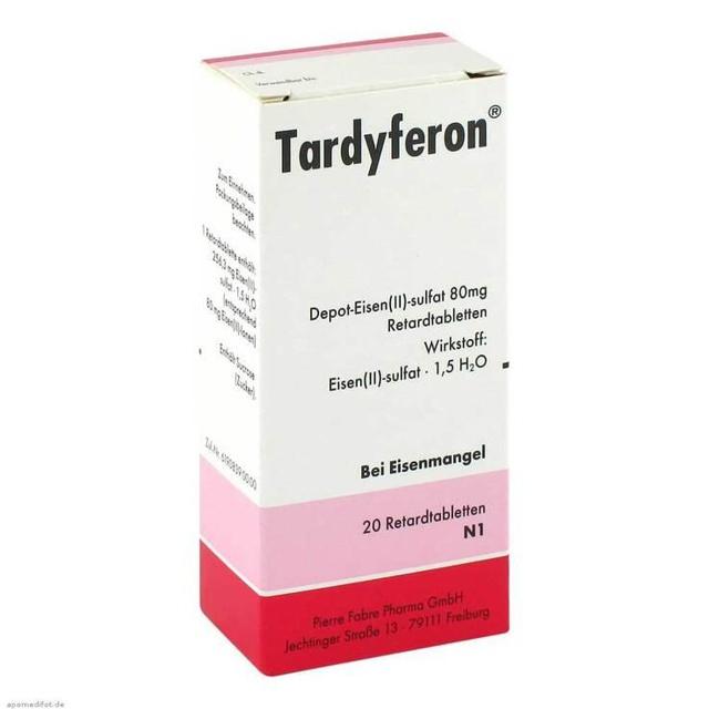 Tardyferon® Depot-Eisen(II)-sulfat 80 mg Retardtabletten, 20 St Retard-Tabletten product image