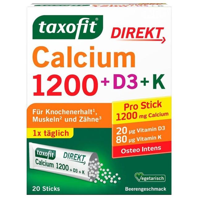 TAXOFIT Calcium 1200+D3+K Direkt Sticks product image