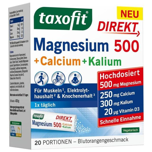 TAXOFIT Magnesium 500+Calcium+Kalium Direkt Gran. product image