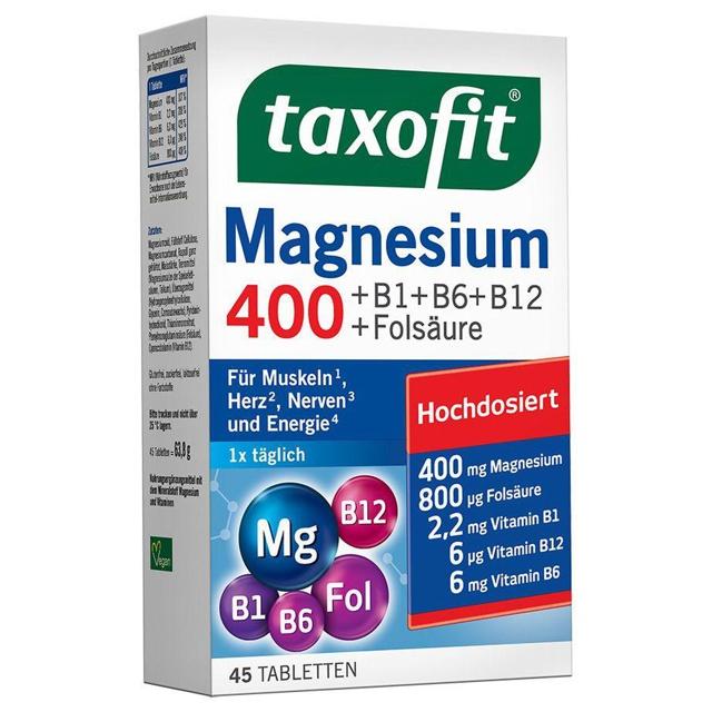 TAXOFIT Magnesium 400+B1+B6+B12+Folsäure Tabletten product image