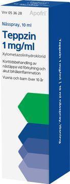 Teppzin 1 mg/ml Xylometazolin, Nässpray, lösning, 10 milliliter product image