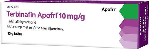 Terbinafin Apofri 10 mg/g Terbinafin, Kräm, 1 x 15 gram product image