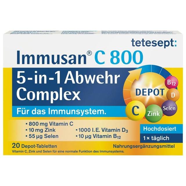 Tetesept Immusan C 800 5in1 Abwehr Complex Tabletten, 20 St Tabletten product image