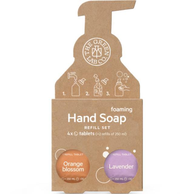 The Green Lab Hand Soap Tabs Orange & Lavender 4x125ml product image
