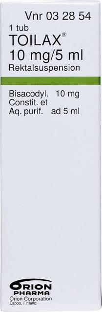 Toilax Rektalsuspension 10 mg/5 ml 5 milliliter product image