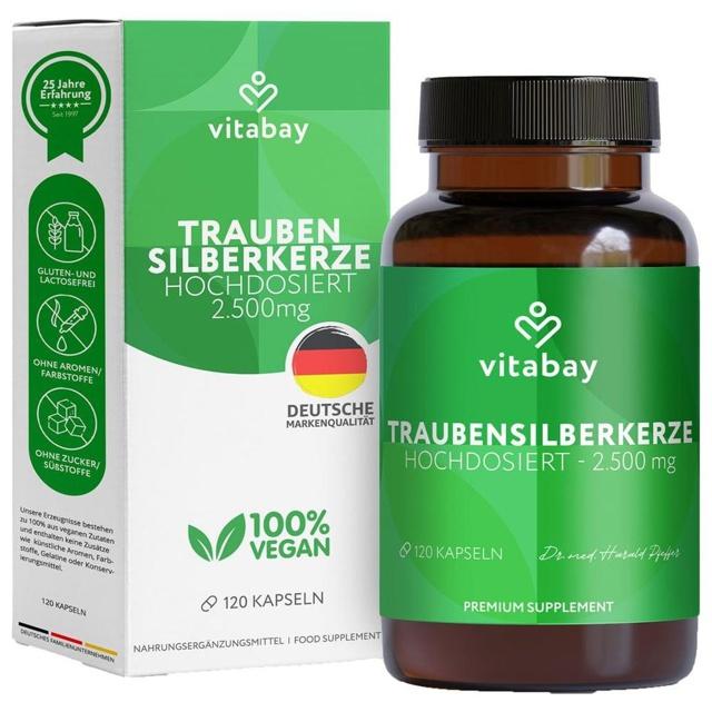 Traubensilberkerze Extrakt 2500 mg vegan Kapseln product image