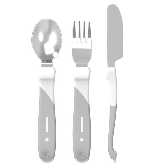 Twistshake Learn Cutlery Stainless Steel 12+m White product image