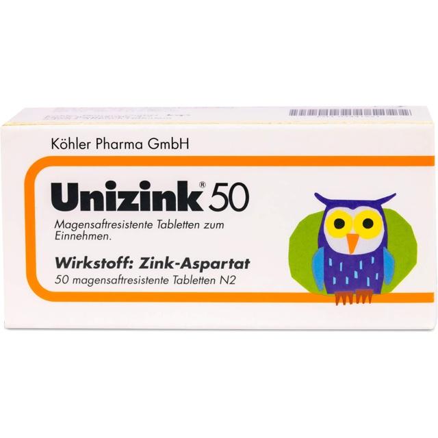 UNIZINK 50 magensaftresistente Tabletten product image