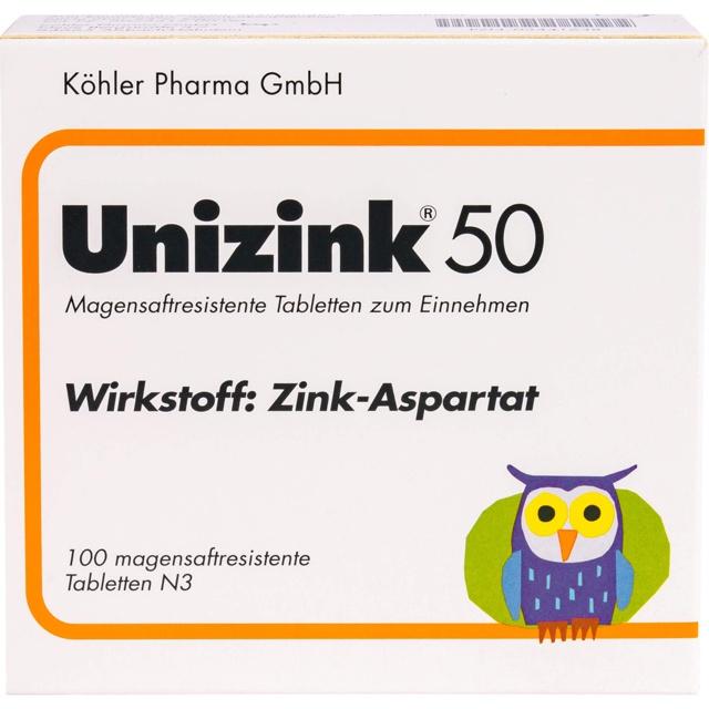 UNIZINK 50 magensaftresistente Tabletten product image