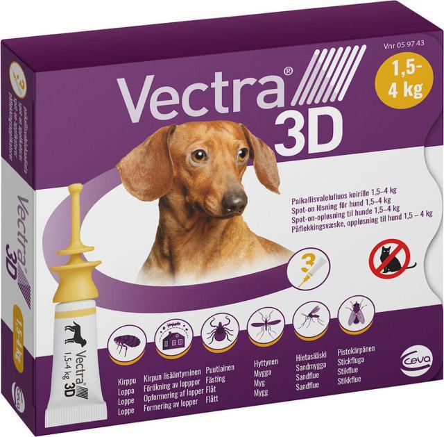 Vectra 3D för hund, 1,5-4 kg spot-on, lösning product image