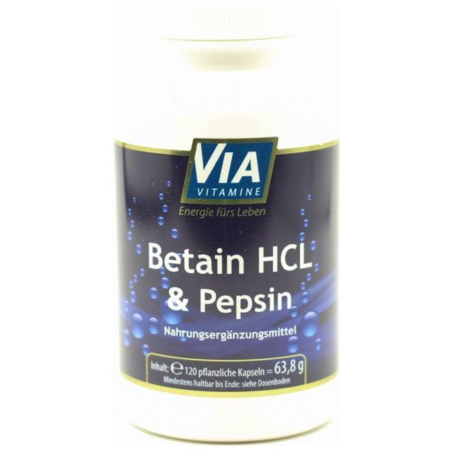 VIAVITAMINE Betain HCL & Pepsin Kapseln product image