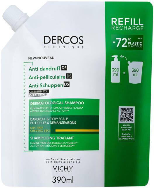 Vichy Dercos Anti-Dandruff Shampoo Dry Refill 390 ml product image