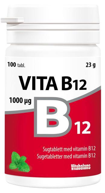 Vita B12 med 1000ug 100 tabletter product image