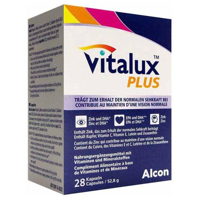 Vitalux Plus Lutein und Omega 3 Kapseln, 28 St Kapseln product image