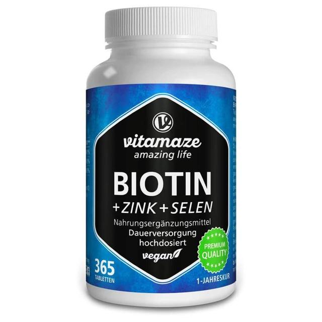 BIOTIN 10 mg hochdosiert+Zink+Selen Tabletten product image
