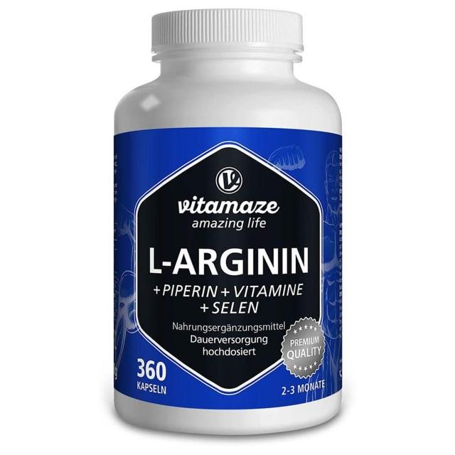 L-ARGININ 750 mg hochd.+Piperin+Vitamine Kapseln product image