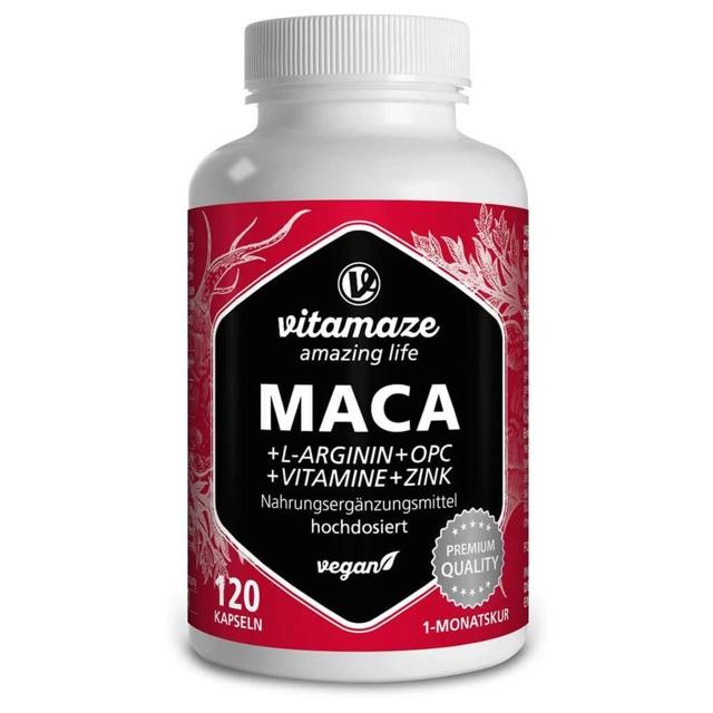 MACA 10:1 hochdosiert+L-Arginin+OPC+Vit.vegan Kps. product image