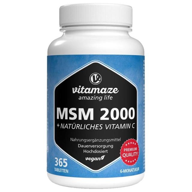 vitamaze MSM 2000 + VITAMIN C 365 St Tabletten product image