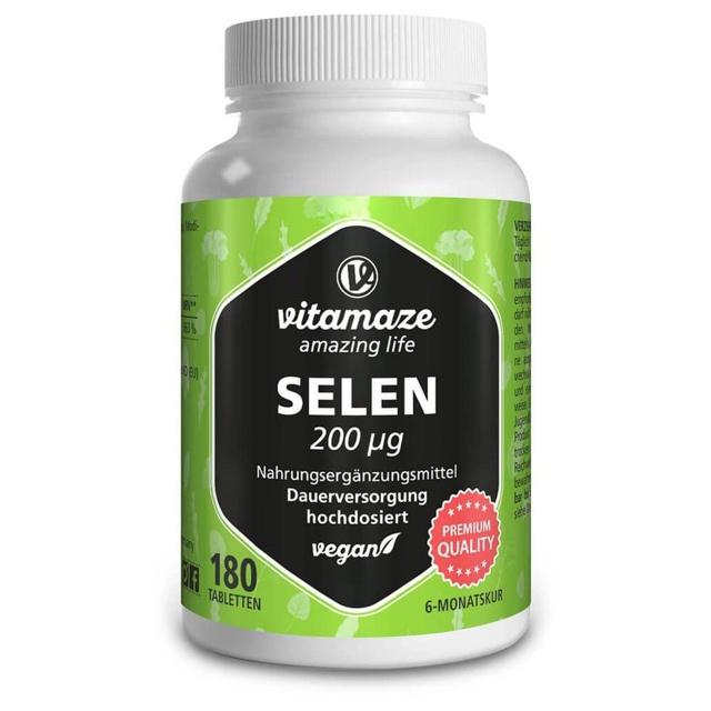 SELEN 200 μg hochdosiert vegan Tabletten product image