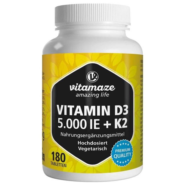 VITAMIN D3 K2 5000 I.E./100 μg hochdosiert Tabl. product image