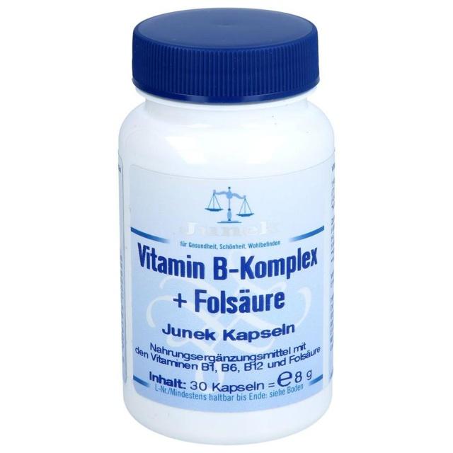 Vitamin B Komplex + Folsäure Junek Kapseln, 30 St Kapseln product image