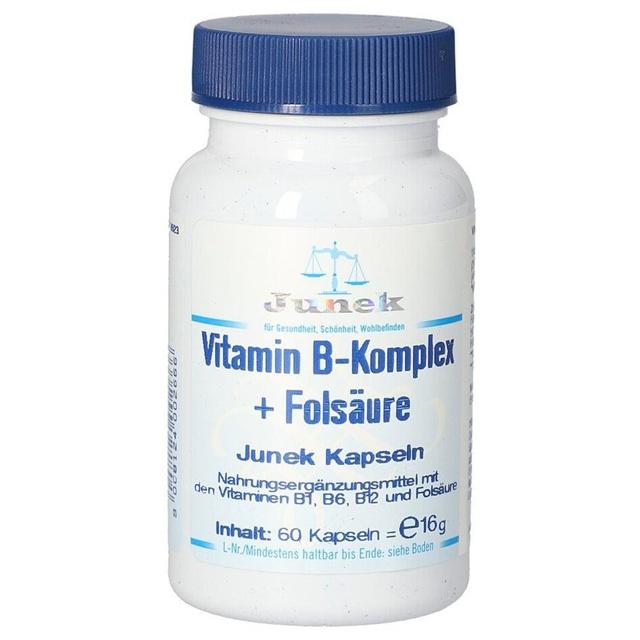 Vitamin B Komplex + Folsäure Junek Kapseln, 60 St Kapseln product image