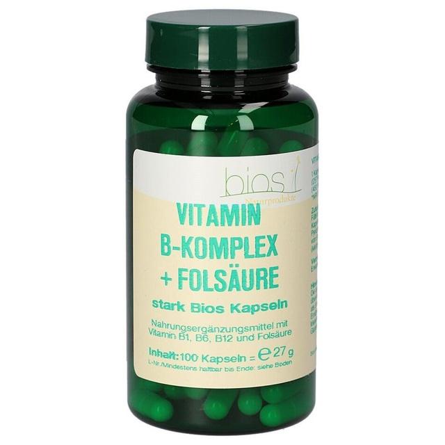 Vitamin B Komplex + Folsäure stark Bios Kapseln, 100 St Kapseln product image