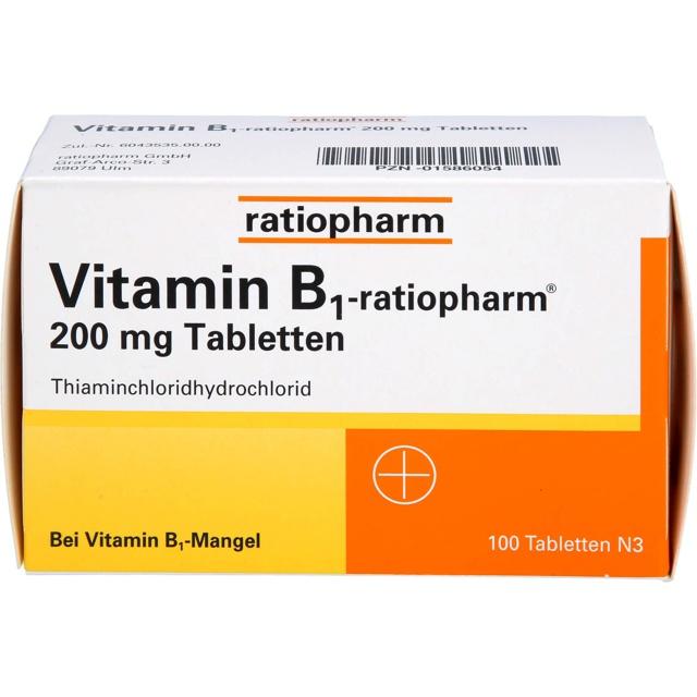 VITAMIN B1-RATIOPHARM 200 mg Tabletten product image
