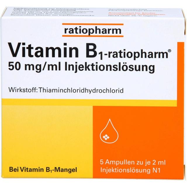 VITAMIN B1-RATIOPHARM 50 mg/ml Inj.Lsg.Ampullen product image