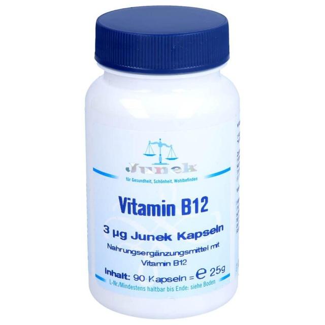 Vitamin B12 3 µg Junek Kapseln, 90 St Kapseln product image