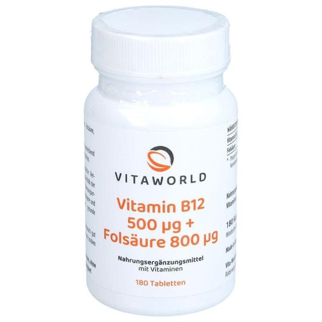 VITAMIN B12 500 μg+Folsäure 800 μg Tabletten product image