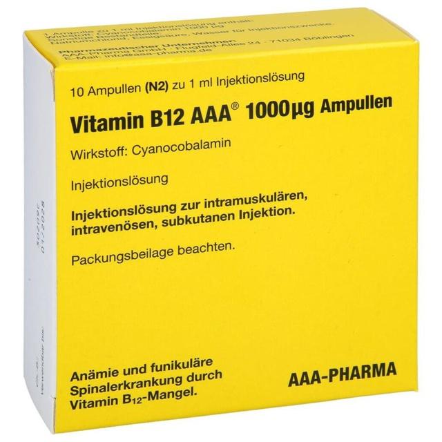 VITAMIN B12 AAA 1000 μg Ampullen Injektionslsg. product image