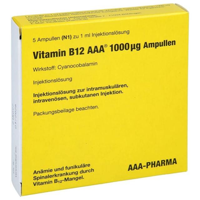 VITAMIN B12 AAA 1000 μg Ampullen Injektionslsg. product image