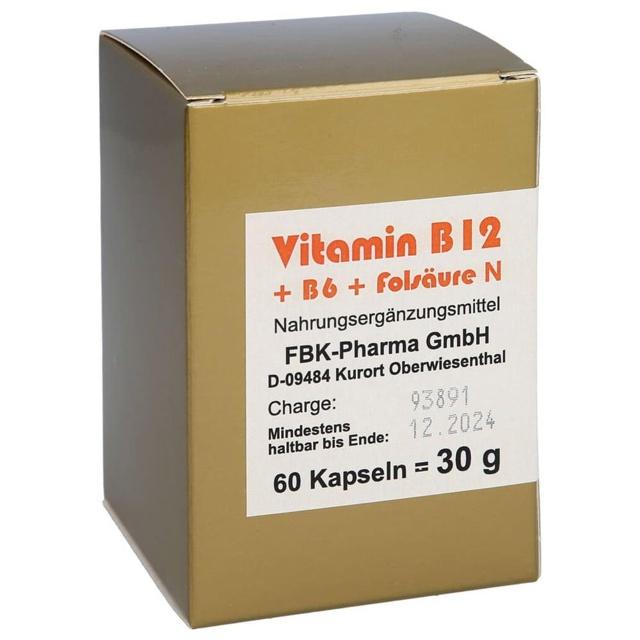 VITAMIN B12+B6+Folsäure Komplex N Kapseln product image