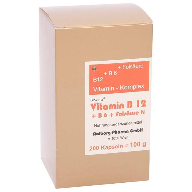 Vitamin B12 + B6 + Folsäure Komplex N Kapseln, 200 St Kapseln product image