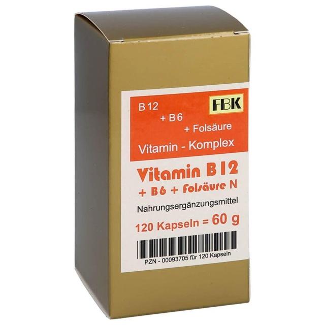 VITAMIN B12+B6+Folsäure Komplex N Kapseln product image