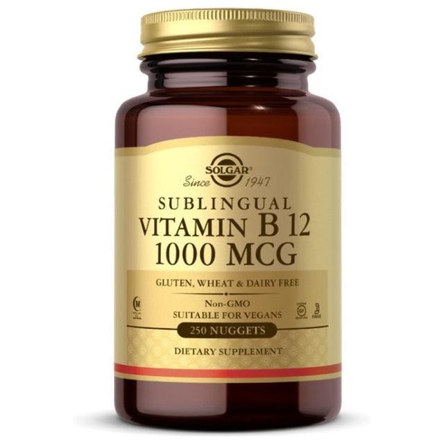 Vitamin B12 (Cyanocobalamin) 1000 mcg 250 Nuggets Solgar product image