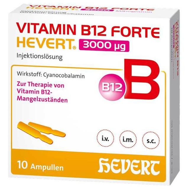 VITAMIN B12 FORTE Hevert 3000 μg Inj.-Lsg.Amp. product image